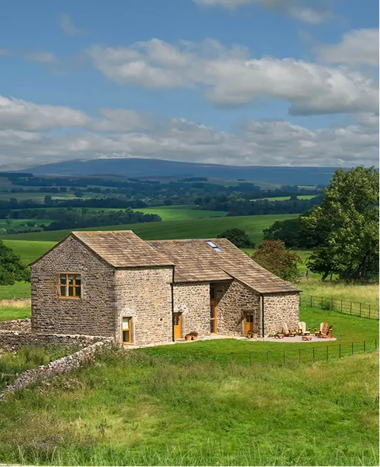 A converted stone barn in the Yorkshire dales